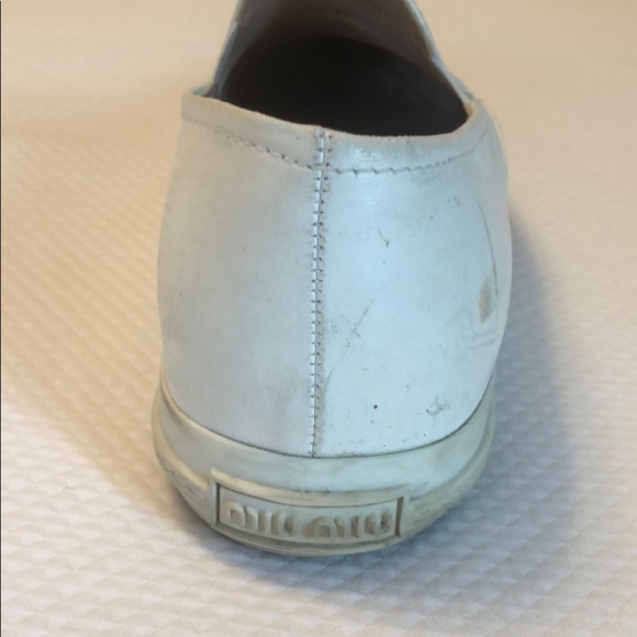 Miu Miu leather slip on sneakers SZ 39 1/2 - Picture 4 of 8